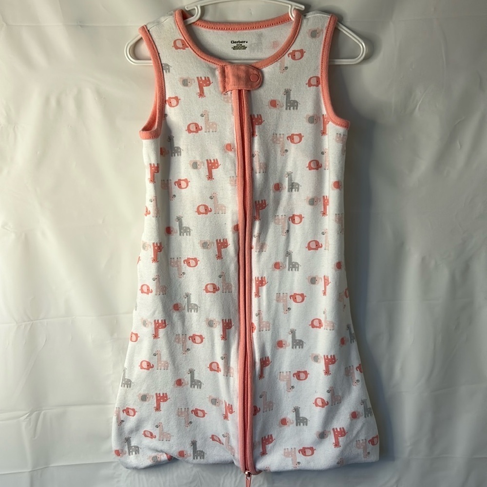 Baby sleep sack wearable blanket size 0-5 months giraffe elephant vented infant